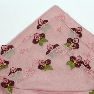 Tulbent Scarf Handmade Crochet Detailing NWOT